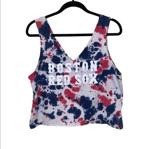 PINK Victoria's Secret Boston Red Sox Tie Dye Crop Tank Top  Size Large